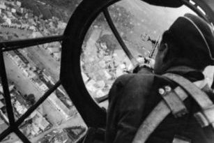 Vista desde un bombardero Heinkel He 111