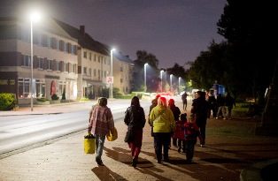 Evacuación de personas en Seelze