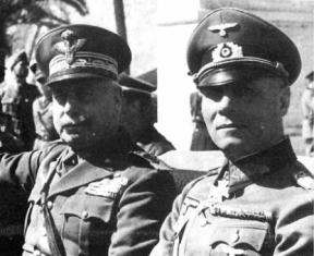 Italo Gariboldi y Erwin Rommel
